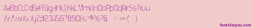 Czcionka Forgottenfuturistgaunt – fioletowe czcionki na różowym tle