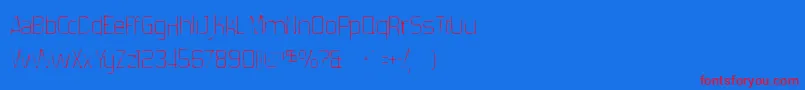 Forgottenfuturistgaunt Font – Red Fonts on Blue Background