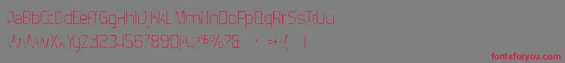 Forgottenfuturistgaunt Font – Red Fonts on Gray Background