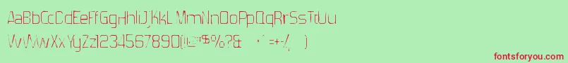 Forgottenfuturistgaunt Font – Red Fonts on Green Background