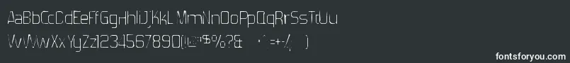 フォントForgottenfuturistgaunt – 白い文字