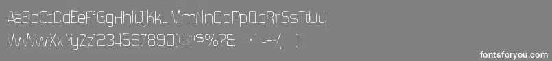 Czcionka Forgottenfuturistgaunt – białe czcionki na szarym tle