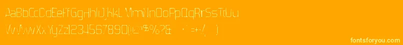Forgottenfuturistgaunt Font – Yellow Fonts on Orange Background