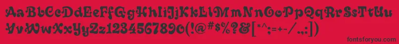 Sixties Font – Black Fonts on Red Background