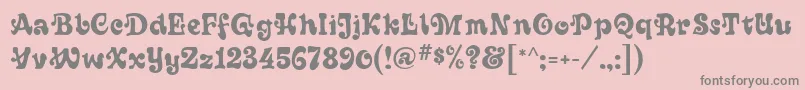 Sixties Font – Gray Fonts on Pink Background