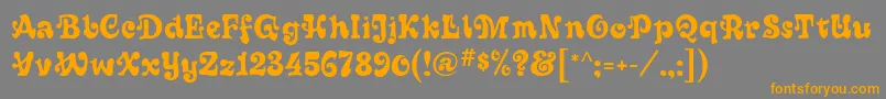 Sixties Font – Orange Fonts on Gray Background