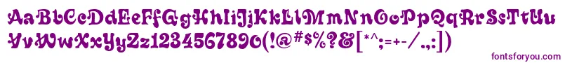 Sixties Font – Purple Fonts on White Background