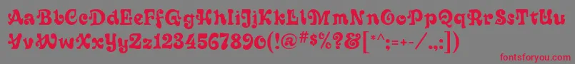 Sixties Font – Red Fonts on Gray Background