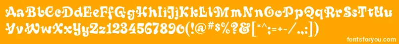 Sixties Font – White Fonts on Orange Background