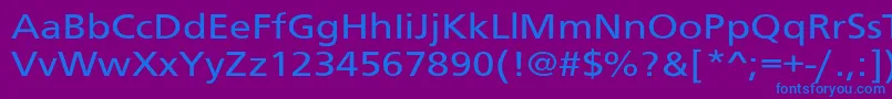 SchranerextNor Font – Blue Fonts on Purple Background