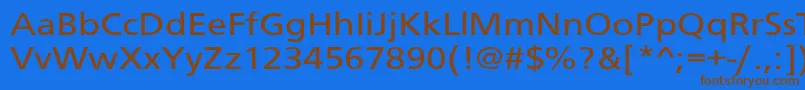 SchranerextNor Font – Brown Fonts on Blue Background