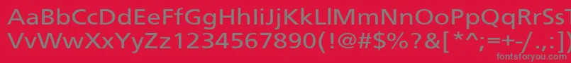 フォントSchranerextNor – 赤い背景に灰色の文字