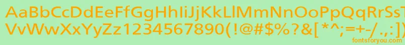 SchranerextNor Font – Orange Fonts on Green Background