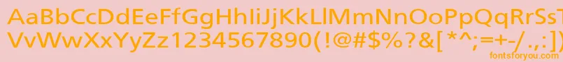 SchranerextNor Font – Orange Fonts on Pink Background