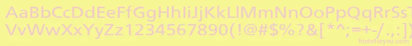 SchranerextNor Font – Pink Fonts on Yellow Background