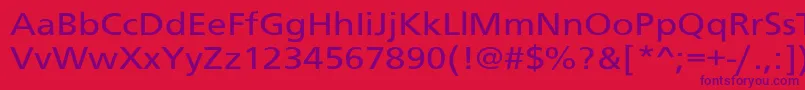 SchranerextNor Font – Purple Fonts on Red Background