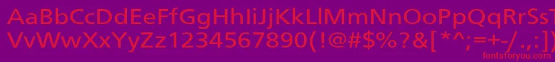 SchranerextNor Font – Red Fonts on Purple Background
