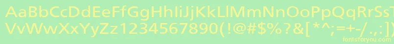 SchranerextNor Font – Yellow Fonts on Green Background