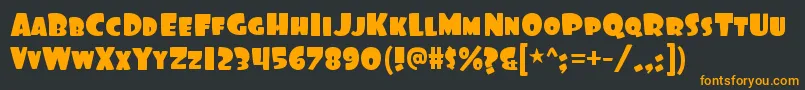 FooRegular Font – Orange Fonts on Black Background