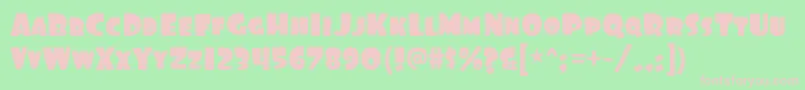 FooRegular Font – Pink Fonts on Green Background