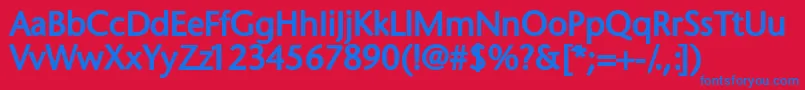 GioanasskBold Font – Blue Fonts on Red Background