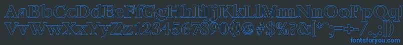 BernsteinoutlineBold Font – Blue Fonts on Black Background