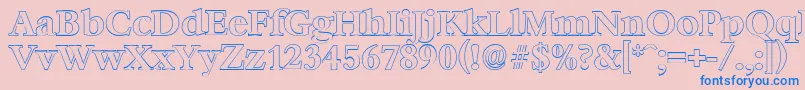 BernsteinoutlineBold Font – Blue Fonts on Pink Background