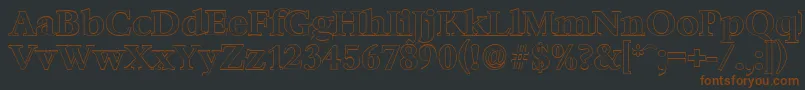 BernsteinoutlineBold Font – Brown Fonts on Black Background