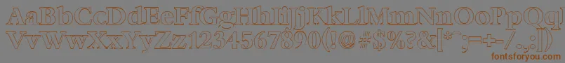 BernsteinoutlineBold Font – Brown Fonts on Gray Background