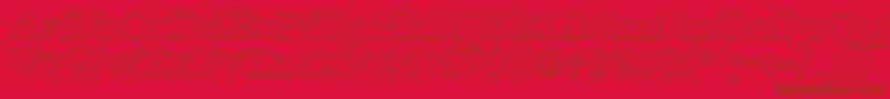 BernsteinoutlineBold Font – Brown Fonts on Red Background