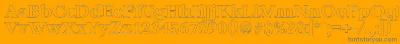BernsteinoutlineBold Font – Gray Fonts on Orange Background