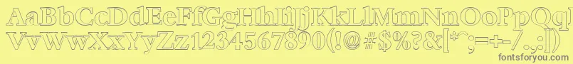 BernsteinoutlineBold Font – Gray Fonts on Yellow Background