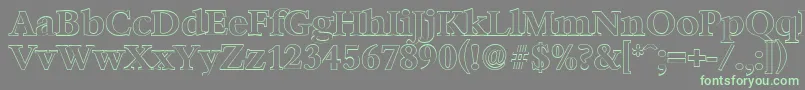 BernsteinoutlineBold-Schriftart – Grüne Schriften auf grauem Hintergrund