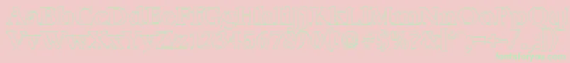 BernsteinoutlineBold Font – Green Fonts on Pink Background