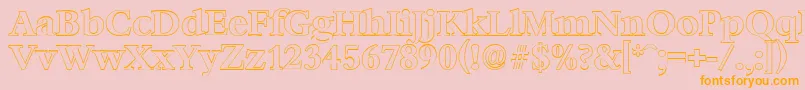 BernsteinoutlineBold Font – Orange Fonts on Pink Background