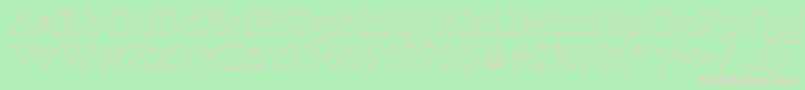 BernsteinoutlineBold Font – Pink Fonts on Green Background