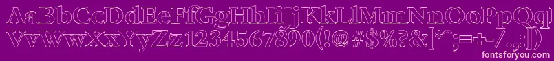 BernsteinoutlineBold Font – Pink Fonts on Purple Background