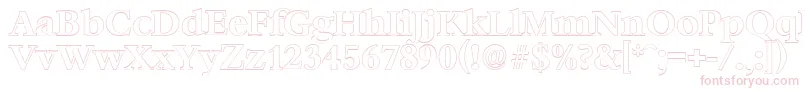 BernsteinoutlineBold Font – Pink Fonts on White Background