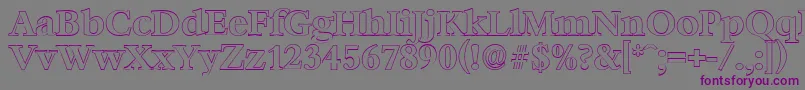 BernsteinoutlineBold Font – Purple Fonts on Gray Background