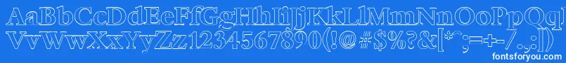 BernsteinoutlineBold Font – White Fonts on Blue Background