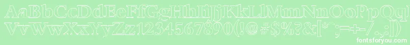 BernsteinoutlineBold Font – White Fonts on Green Background