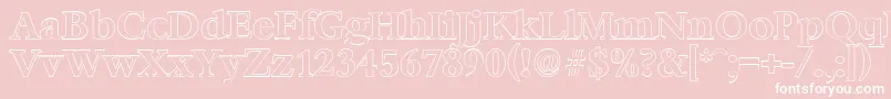 BernsteinoutlineBold Font – White Fonts on Pink Background