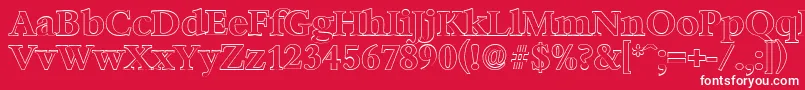 BernsteinoutlineBold Font – White Fonts on Red Background