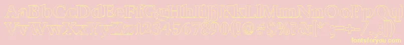 BernsteinoutlineBold Font – Yellow Fonts on Pink Background