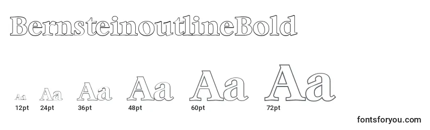 Размеры шрифта BernsteinoutlineBold