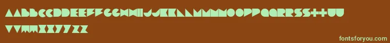 Шрифт Devlose – зелёные шрифты на коричневом фоне