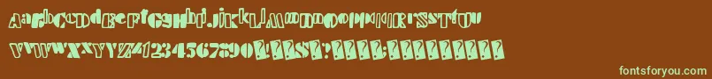 Handystencil Font – Green Fonts on Brown Background