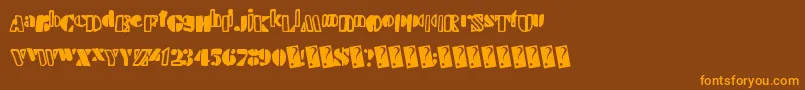 Handystencil Font – Orange Fonts on Brown Background