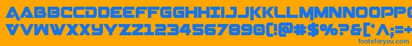 Geminacond Font – Blue Fonts on Orange Background