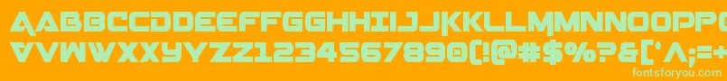 Geminacond Font – Green Fonts on Orange Background
